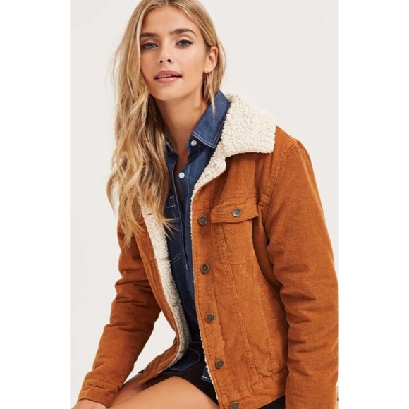 Corduroy Sherpa Fleece Trucker Jacket 